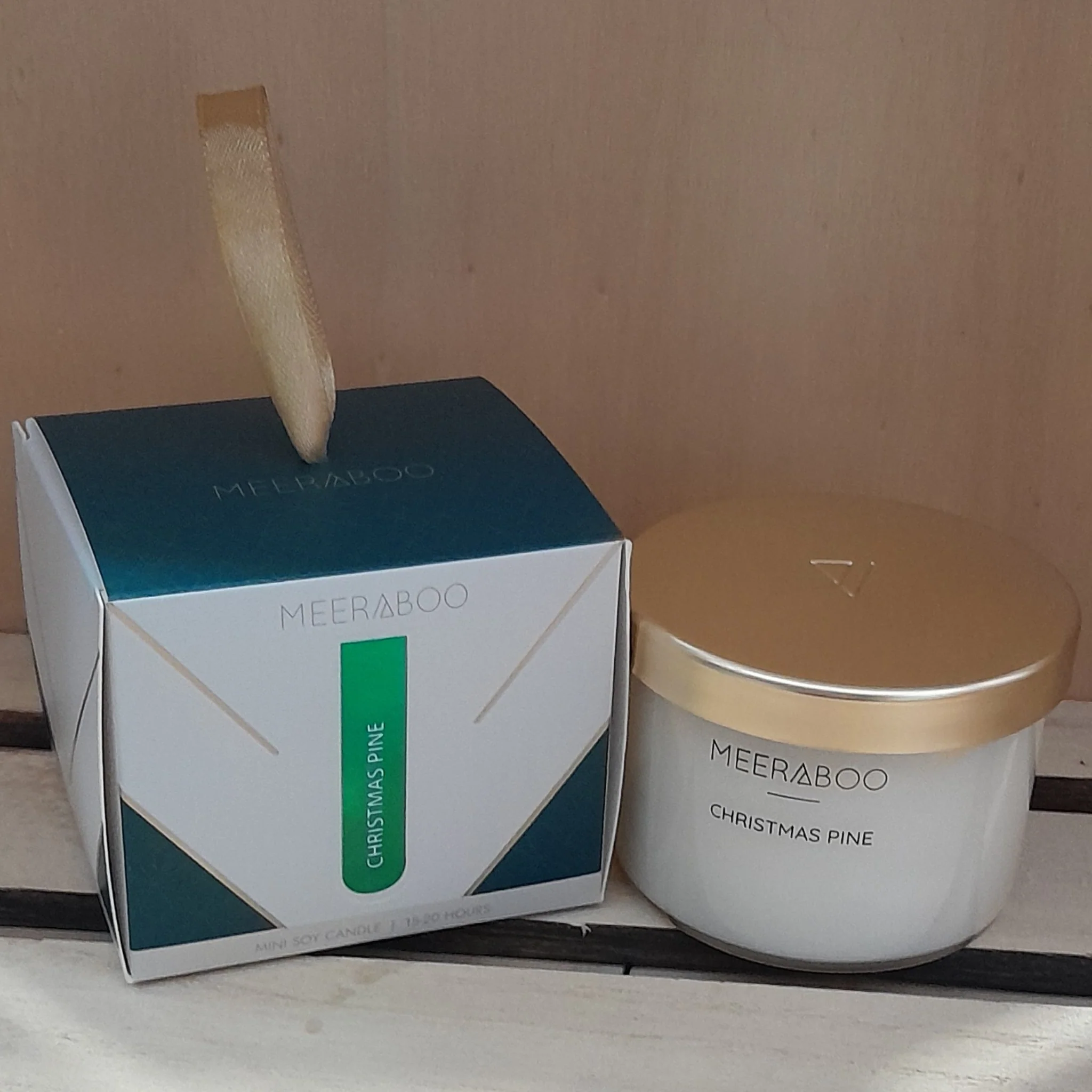 Christmas Pine Gold Lid Soy Candle - Image 2
