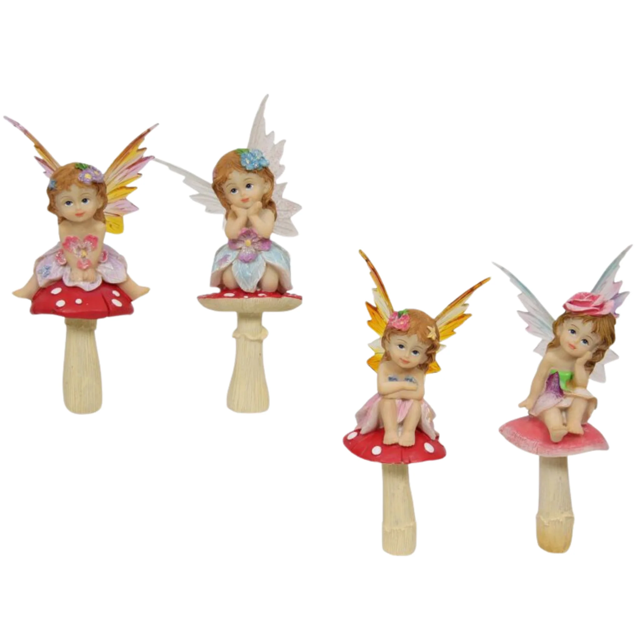 Fairy on Mushroom Garden Stakes