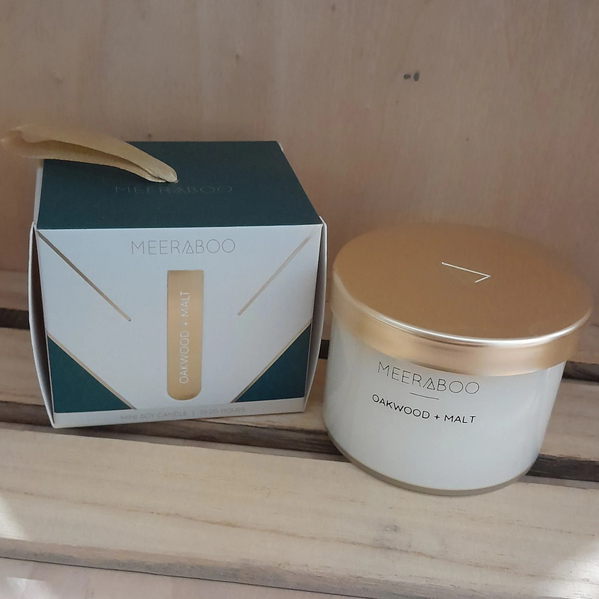 Oakwood + Malt Gold Lid Soy Candle - Image 2